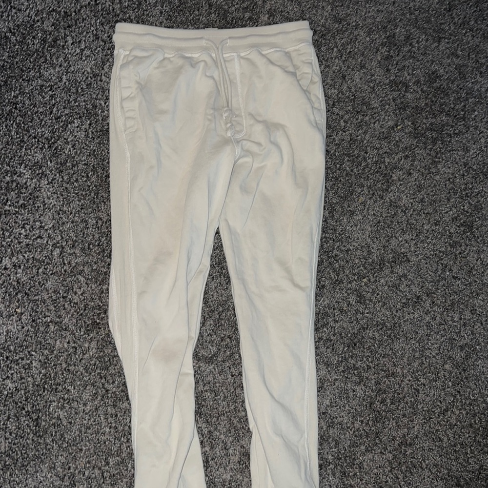 tan sweat pants with drawstring